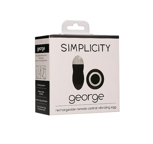 George - Rechargeable Remote Control Vibrating Egg - Black